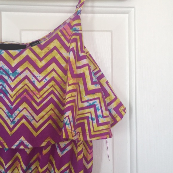 Purple & Yellow Maxi Dress - Picture 3 of 6